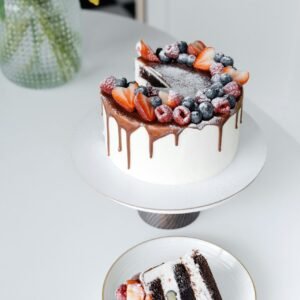 Vegan Choco-Vanilla Fruit Cake